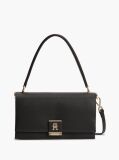 Negru Geanta Crossbody Cu Clapeta Si Monograma Th  Femei