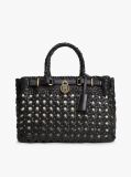 Negru The American Icon Geanta Tote Din Piele Impletita  Femei