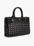 Negru The American Icon Geanta Tote Din Piele Impletita  Femei