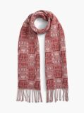 Pink TH Monogram Pure Wool Scarf  Women