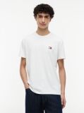 White Tommy Badge Crew Neck T-Shirt  Men