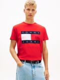 Red Flag Badge Jersey Crew Neck T-Shirt  Men