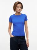 Blue Essential Slim Rib-Knit T-Shirt  Women