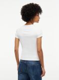 Bej TricouTommy Badge Ribbed Slim   Femei