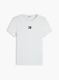 Bej TricouTommy Badge Ribbed Slim   Femei