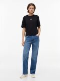 Negru Tricou Boxy  Femei