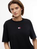 Negru Tricou Boxy  Femei