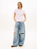 Roz Tricou Cu Guler Rotund Si Logo Bubble  Femei