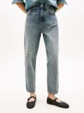 Denim Blugi Mom Jeans Cu Talie Foarte Inalta Si Picior Tapered  Femei