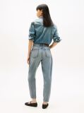 Denim Blugi Mom Jeans Cu Talie Foarte Inalta Si Picior Tapered  Femei