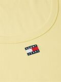 Galben Tricou Slim Cu Guler Rotund Tommy Badge  Femei