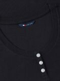 Negru Tricou Henley Slim Fit  Femei