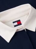 Blue Tommy Flag Jersey Oversized Rugby Shirt  Women