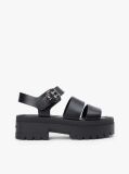 Negru Sandale Din Piele Cu Platforma   Femei
