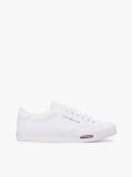 White Signature Midsole Lace-Up Trainers With Leather  Men