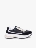 Negru Adidasi Chunky Din Piele Suede Cu Sireturi  Femei