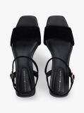 Negru Sandale Cu Talpa Inalta Din Piele Suede Cu Monograma TH  Femei