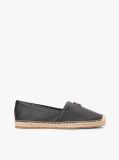 Negru Espadrile Din Piele Cu Monograma TH  Femei
