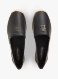 Negru Espadrile Din Piele Cu Monograma TH  Femei