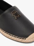 Negru Espadrile Din Piele Cu Monograma TH  Femei