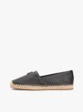 Negru Espadrile Din Piele Cu Monograma TH  Femei