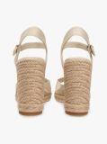 Bej Satin Espadrile Cu Talpa Inalta Si Monogram TH  Femei