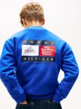 Blue Bluza De Trening Varsity Cu Imprimeu Si Guler Rotund  Baieti