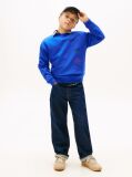 Blue Bluza De Trening Varsity Cu Imprimeu Si Guler Rotund  Baieti