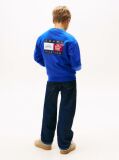 Blue Bluza De Trening Varsity Cu Imprimeu Si Guler Rotund  Baieti