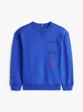 Blue Bluza De Trening Varsity Cu Imprimeu Si Guler Rotund  Baieti