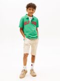 Verde Tricou Polo Cu Croiaa Regular Si Textura  Baieti