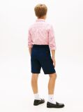 Blue Pantaloni Scurti Relaxed Din Amestec De In  Baieti
