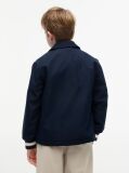 Blue Jacket Coach Cu Croiala Lejera Si Logo  Baieti