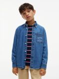 Denim Regular Fit Faded Logo Denim Shirt  Boys