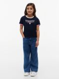 Blue T-Shirt Crest Cu Croiala Lejera  Fete