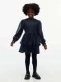 Blue Rochie In Straturi Cu Buline Metalice  Fete