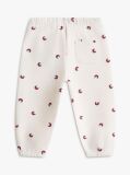 Bej Pantaloni De Jogging Cu Snur Imprimati  Nou nascuti