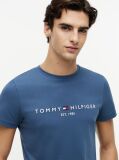 Blue Tricou Slim Fit Cu Logo  Barbati