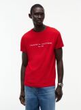 Rosu Tricou Slim Fit Cu Logo  Barbati
