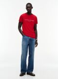 Rosu Tricou Slim Fit Cu Logo  Barbati