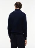 Blue Cardigan Din Bumbac Si Casmir Zip-Thru  Barbati