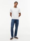 Alb Tricou Din Tricotaj Interlock  Barbati