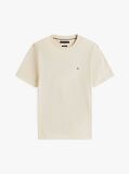Bej Tricou Cu Broderie Steag  Barbati