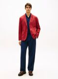 Rosu Blazer Smart Casual Spalat Cu Croiala Regular   Barbati