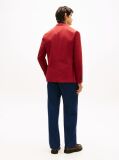 Rosu Blazer Smart Casual Spalat Cu Croiala Regular   Barbati