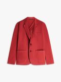 Rosu Blazer Smart Casual Spalat Cu Croiala Regular   Barbati