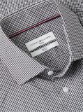 Negru Camasa Cu Croiala Slim Din Poplin Cu Carouri Gingham  Barbati