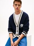 Blue Crest Appliqué Athleisure V-Neck Cardigan  Men