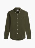 Verde Camasa Pique Tricotata Cu Croiala Slim  Barbati