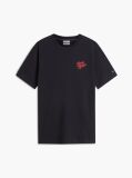 Negru T-Shirt Cu Imprimeu Pe Spate Si Guler Crew  Barbati